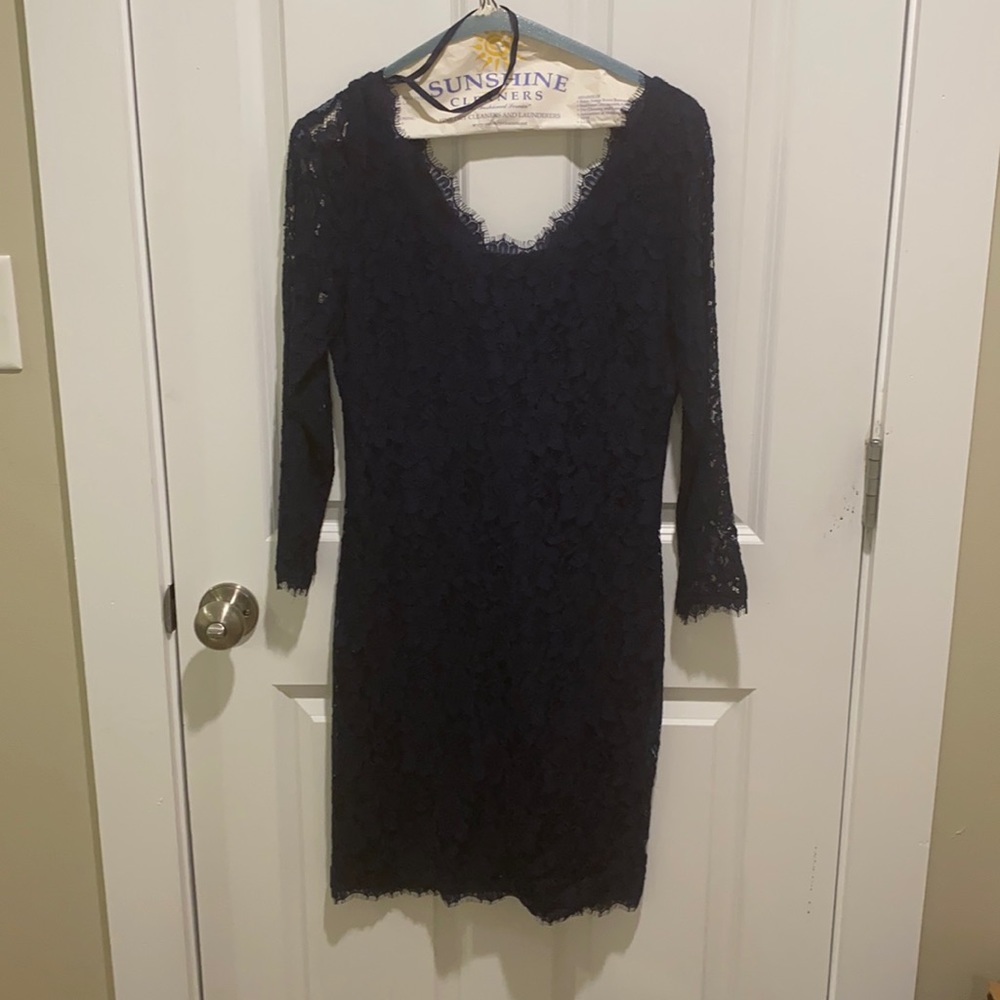 Navy lace dress